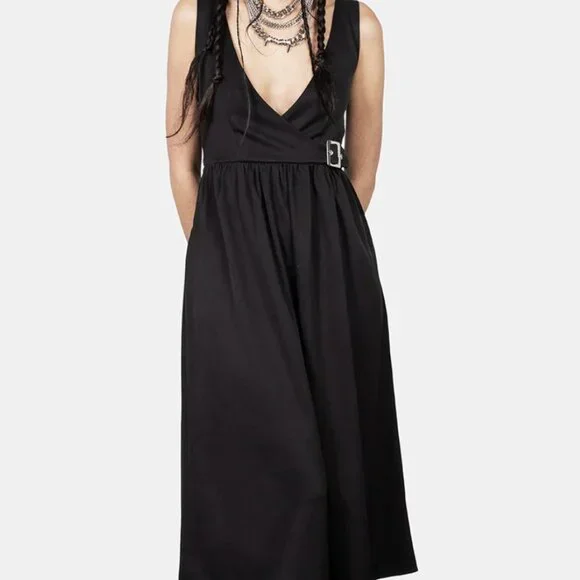 Belladonna Wrap Suspender Midi Dress - Picture 5 of 5